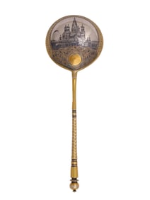 A RUSSIAN GILT-SILVER AND NIELLO SPOON, 1891