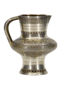 RUSSIAN SILVER,PARCEL-GILT, NIELLO KVAS JUG, 1884