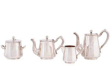 RUSSIAN SILVER TEA AND COFFEE SERVICE, 1899-1903