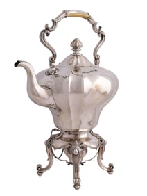 RUSSIAN SILVER HOT-WATER KETTLE, SAZIKOV, 1849