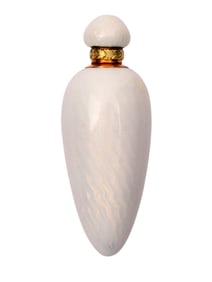 RUSSIAN GOLD ENAMEL PERFUME BOTTLE, FABERGE 1898-