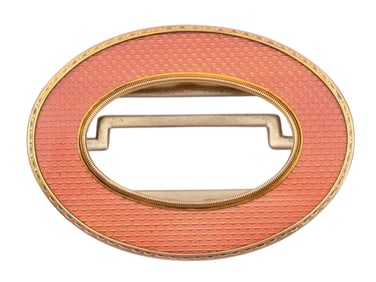 RUSSIAN ENAMEL BELT BUCKLE, FABERGE, 1908-1917