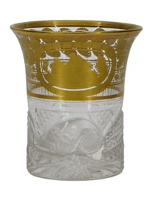 RUSSIAN CUT-GLASS GILDED BEAKER, EARLY 19TH C.