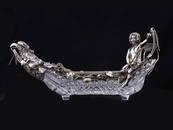 RUSSIAN CUT-GLASS AND SILVER CENTERPIECE, 1899-