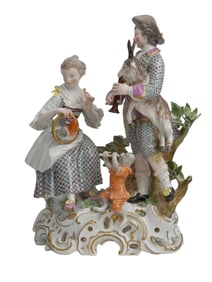 MEISSEN PORCELAIN FIGURAL GROUP, CIRCA 1760-1765