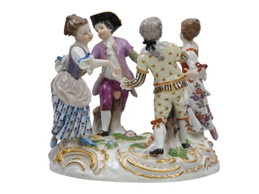 MEISSEN PORCELAIN FIGURAL GROUP,  19TH CENTURY