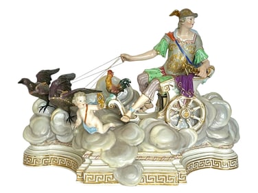 MEISSEN PORCELAIN GROUP, MERCURY, 19TH CENTURY