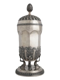 SWEDISH SILVER LIDDED VASE, KARL ANDERSSON, 1913