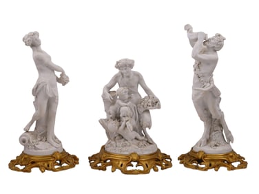 THREE PORCELAIN SCULPTURES, CLODION, 19TH CENTURY
