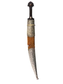 A RUSSIAN SILVER-MOUNTED BEBUT DAGGER, 19TH CENTURY