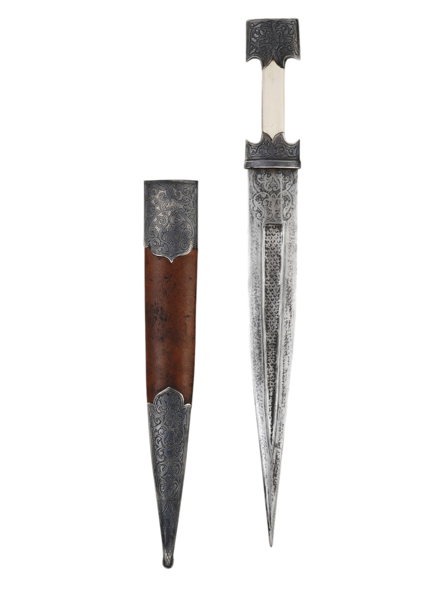 AN UNUSUAL RUSSIAN BLACK SEA REGION DAGGER KIDJAL, 19/20 CC. (1 of 8)