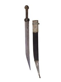 A CAUCASIAN SILVER-MOUNTED QUADARA KINDJAL (DAGGER), 19 CENTURY