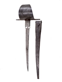 A FINELY MADE SPANISH ENGRAVED SAIL DAGGER, TOLEDO, 19TH C.