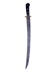 A FRENCH HUNTING DAGGER WITH EBONY HANDLE, CA. 18TH CENTURY