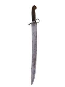 A EUROPEAN SIDEARM OR HUNTING DAGGER WITH ETCHING, PROBABLY ITALIAN, 18TH CENTURY