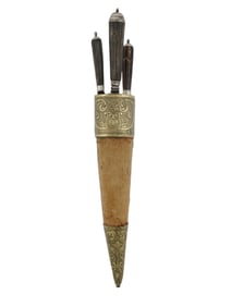 A RARE LARGE 18TH CENTURY FRENCH TROUSSE SET, 18TH CEN.