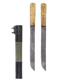 AN UNUSUALLY LARGE CHINESE TROUSSE TRAVELING SET, 18TH CENTURY