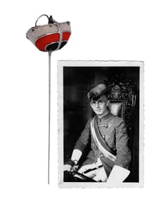 A GERMAN 'MENSUR' ACADEMIC FENCING SWORD W/ PHOTO, 1928