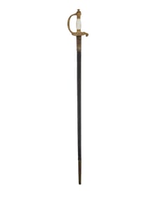 A COURT SWORD WITH MOTHER-OF-PEARL GRIP SCALES, 19TH CENTURY