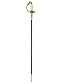A MALTESE CEREMONIAL SWORD WITH SHEATH, 1860/80
