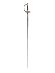 A EUROPEAN GILT-BRONZE MOUNTED SMALLSWORD WITH SHELL GUARD