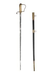 A ROYAL NAVY OFFICER'S DRESS NAVAL SWORD, CA. 1820
