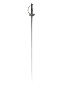 A GERMAN SMALLSWORD WITH AGRICULTURAL MOTIFS, PIERCED STEEL HILT, C. 1720