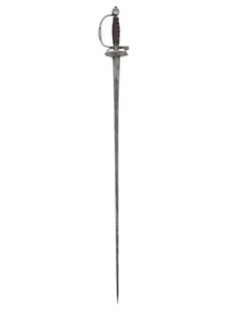 A GERMAN SMALLSWORD WITH ENGRAVINGS AND PIERCED HILT, C. 1720