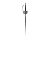 A FRENCH SILVER-HILTED SHORTSWORD, CA. 1740