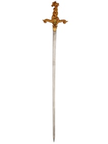 A GILT ITALIAN ARMORIAL SWORD, NOVATI TORINO, 20TH CENTURY