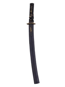 A JAPANESE WAKIZASHI WITH GILT-BRONZE FITTINGS, 19TH CENTURY