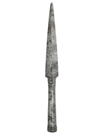 AN INDIAN CHASED STEEL SPEARHEAD, 16TH OR 17TH CENTURY