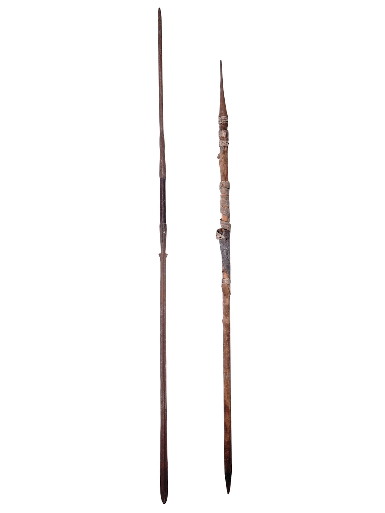 A PAIR OF AFRICAN SPEARS, LIKELY CENTRAL OR EAST AFRICA, LATE 19TH TO EARLY 20TH CENTURY (1 of 5)
