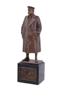 A WW1 PAUL VON HINDENBURG BRONZE STATUE, CA. 1920