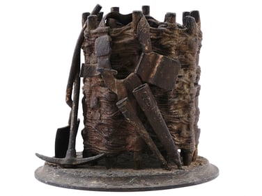 A CIVIL WAR OR FRANCO-PRUSSIAN WAR GABION BRONZE, 19TH C.