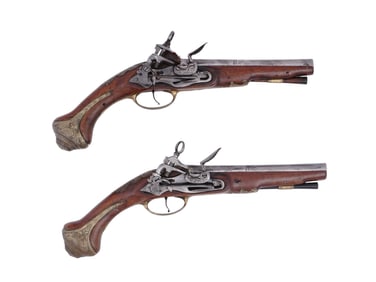 A PAIR OF SPANISH MIQUELET LOCK PISTOLS, CA. 1770–1800