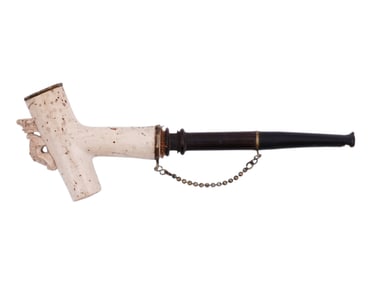 A MEERSCHAUM LADY'S TOBACCO PIPE, REICHSRITTER VON DRACHSDORF, GERMANY, 18TH CEN.