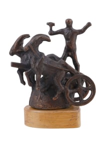 AN ALLAN EBELING (1897-1975) SIGNED BRONZE OF THOR ON HIS CHARIOT, 1967