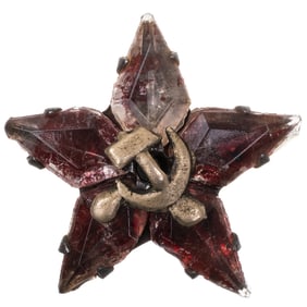 A RARE EARLY SOVIET BADGE "RED STAR"