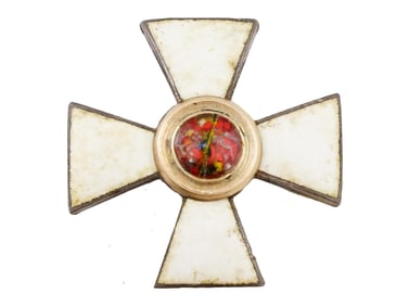 A WW1 RUSSIAN MINIATURE ORDER OF ST. GEORGE CROSS, CA. 1915