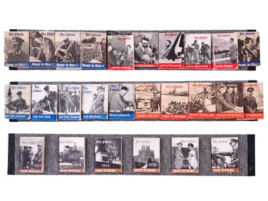 A LOT OF 26 WINTERHILFSWERK (WHW) MINIATURE BOOKS WITH HITLER