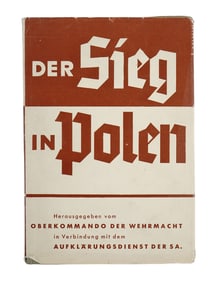 A WORLD WAR 2 GERMAN BOOK "DER SIEG IN POLEN", EX LIBRIS ADOLF HITLER