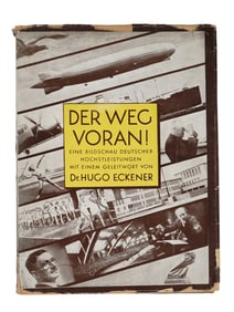 A GERMAN "DER WEG VORAN!" ZEPPELIN SUBJECT BOOK, EX LIBRIS ADOLF HITLER, 1931