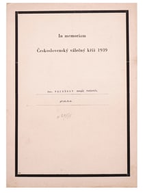 A RARE POST-MORTEM AWARD CITATION, 1939