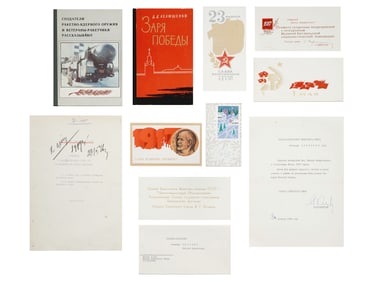 A COLLECTION OF TEN SOVIET DOCUMENTS SIGNED BY HIGH-RANKING OFFICERS