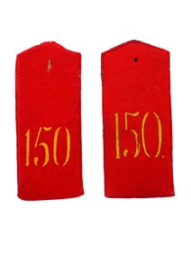 A PAIR OF RUSSIAN ARMY SHOULDER BOARDS FOR THE 150 INFANTRY REGIMENT