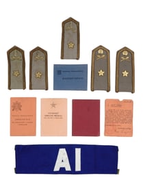 A SELECTION OF CZECHOSLOVAKIAN SHOULDER BOARDS AND CITATIONS