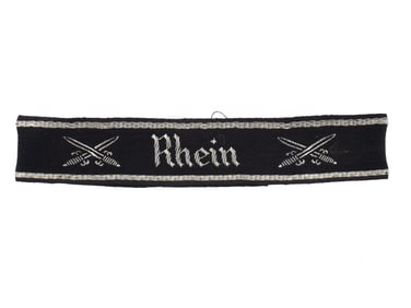 A WW2 NAZI GERMAN NSRKB CUFF TITLE OF THE "RHEIN" CHAPTER