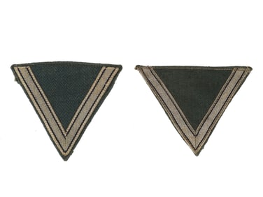 TWO WWII GERMAN ARMY FIELD TUNIC LIEUTENANT SLEEVE PATCHES