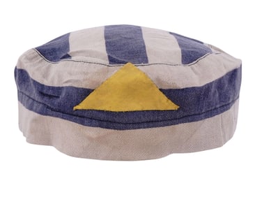 A CONCENTRATION CAMP CAP FOR A JEWISH PERSON